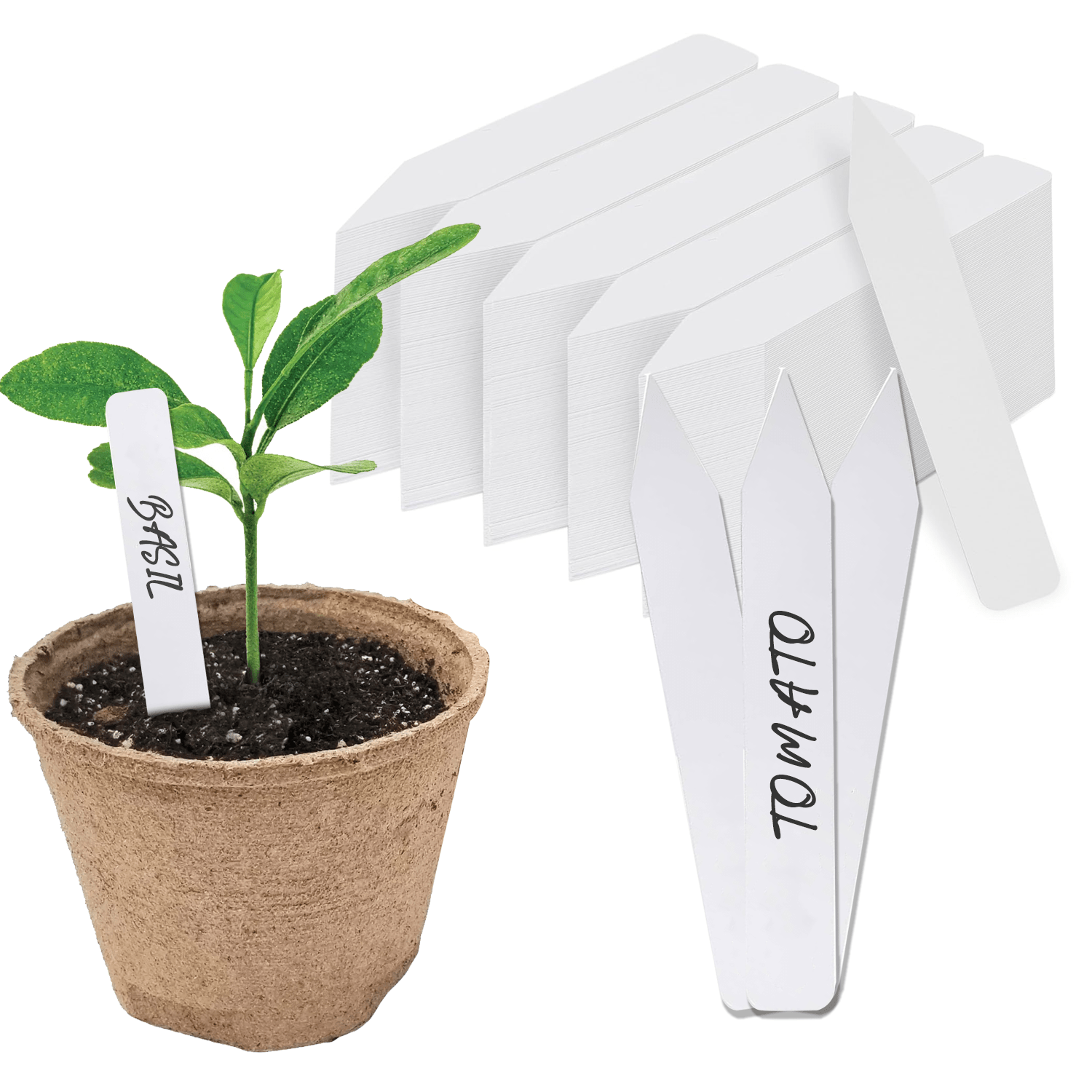 Plant Markers Labels 4 Inch Plastic Plant Waterproof Durable Seedlings Garden Labels Markers Nursery Plant Tags Seed Labels Plant Label Stakes Plant Markers for Outdoor Garden (100) - Garden Haven