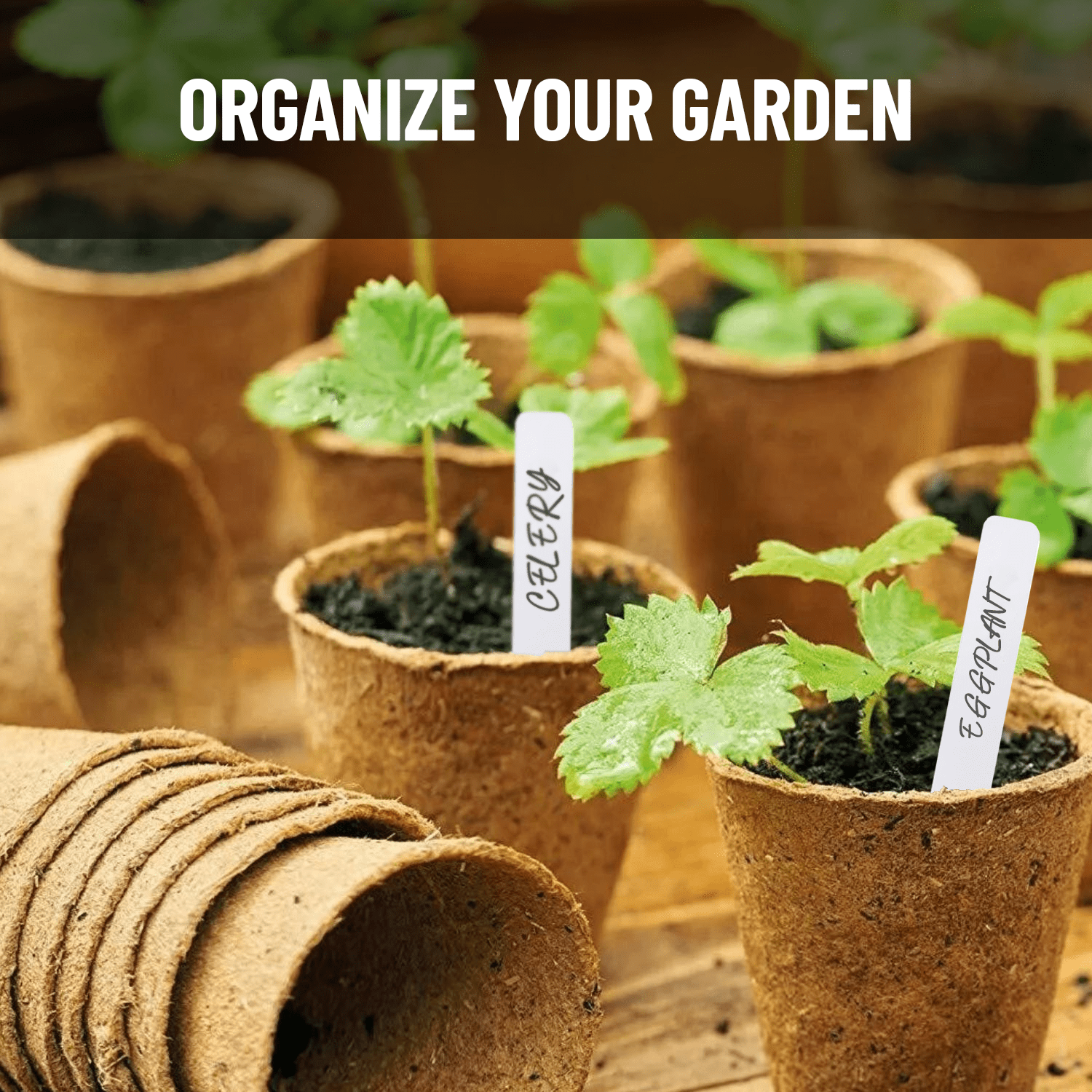 Plant Markers Labels 4 Inch Plastic Plant Waterproof Durable Seedlings Garden Labels Markers Nursery Plant Tags Seed Labels Plant Label Stakes Plant Markers for Outdoor Garden (100) - Garden Haven
