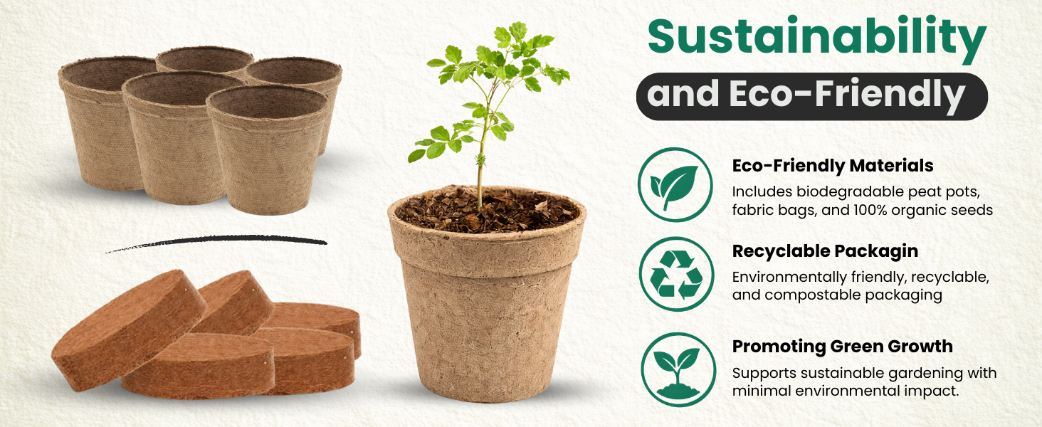 Moringa Oleifera Growing Kit, Moringa Seeds Complete Starter Set with 2 oz Seeds, 5 Peat Pots, Soil Discs, Plant Markers, Fast Growing Drought Resistant