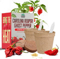 Carolina Reaper Ghost Pepper Grow Kit - All in One Starter Grow Kit - Bhut Jolokia Reaper Seeds, Grow The Hottest Peppers Garden Grow Kit Seeds Included - Garden Haven