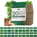 20 HERB Seeds Variety Pack - Complete Grow Kit Culinary Herbs Indoor Outdoors Herb Seeds, Basil, Oregano, Mint, Thyme & More Individually Seed Packets Starter Kit - Garden Haven